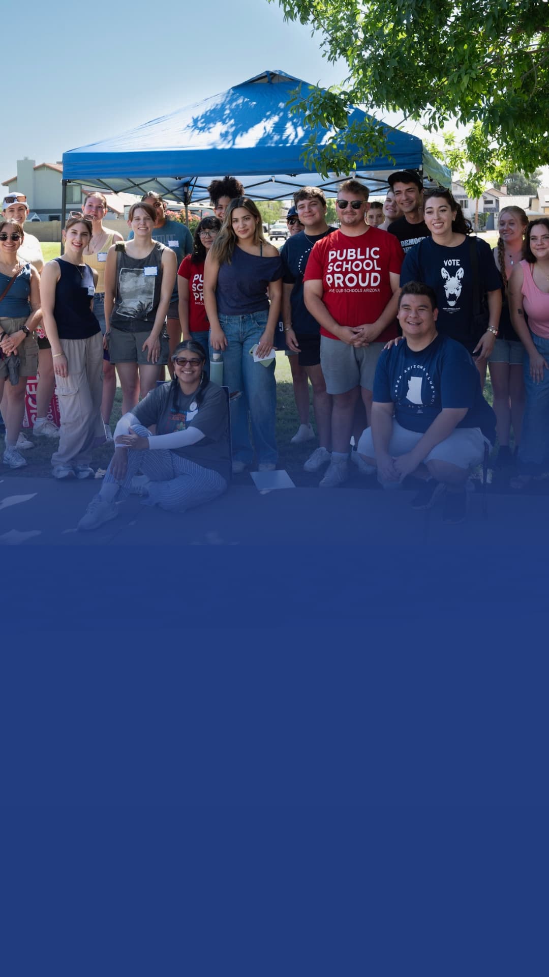 Keep Arizona Blue student volunteers at a community event