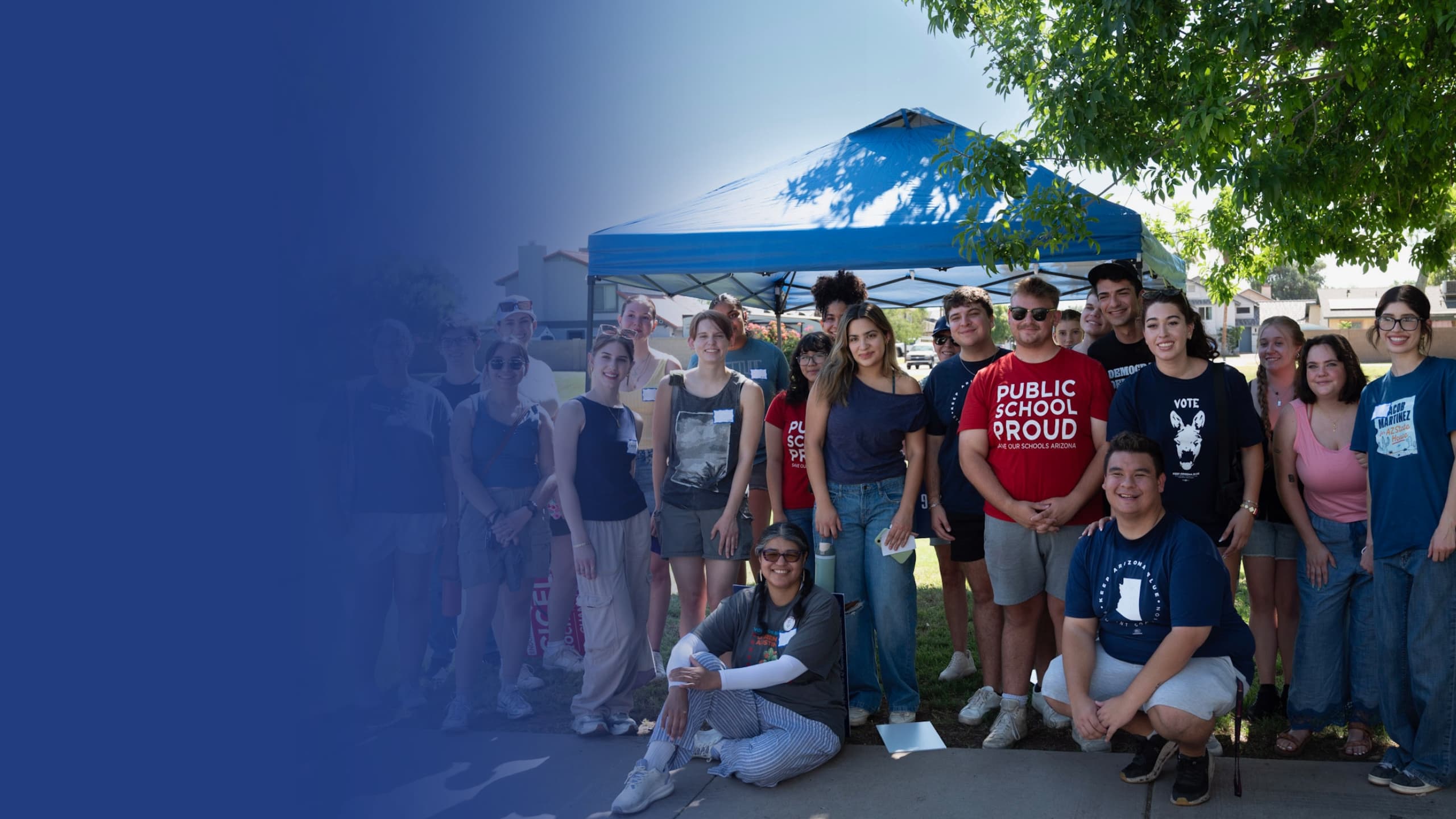 Keep Arizona Blue student volunteers at a community event